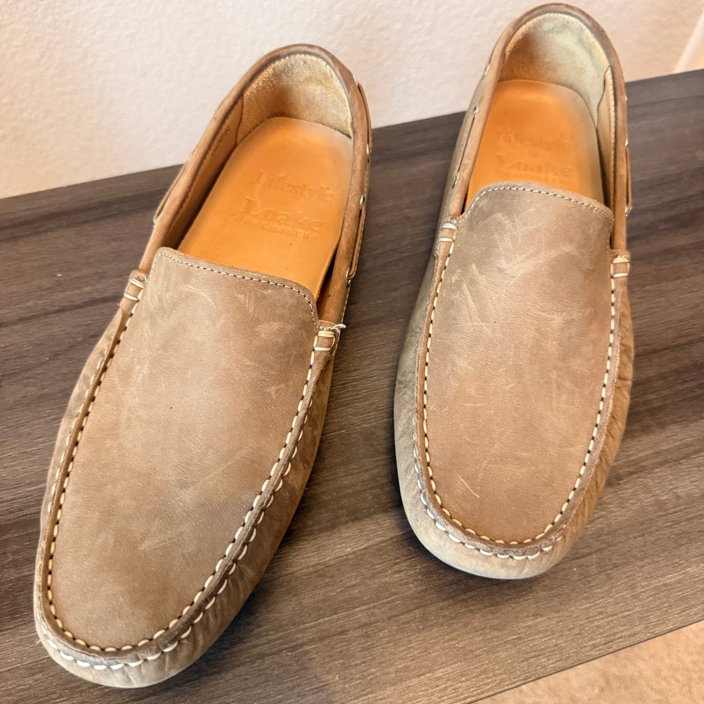 Loake Donchn Driving Loafers Leather Mens Tan 42 Lifestyle Slip On Shoes